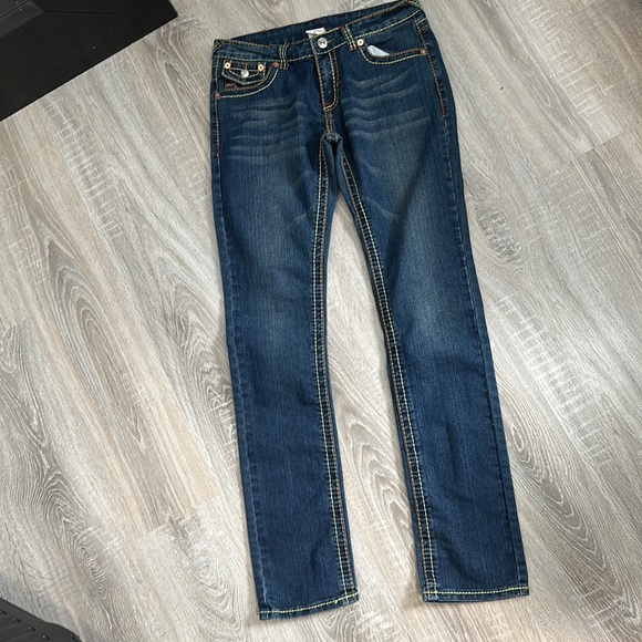 True Religion Jeans with yellow and red stitching - Picture 5 of 8
